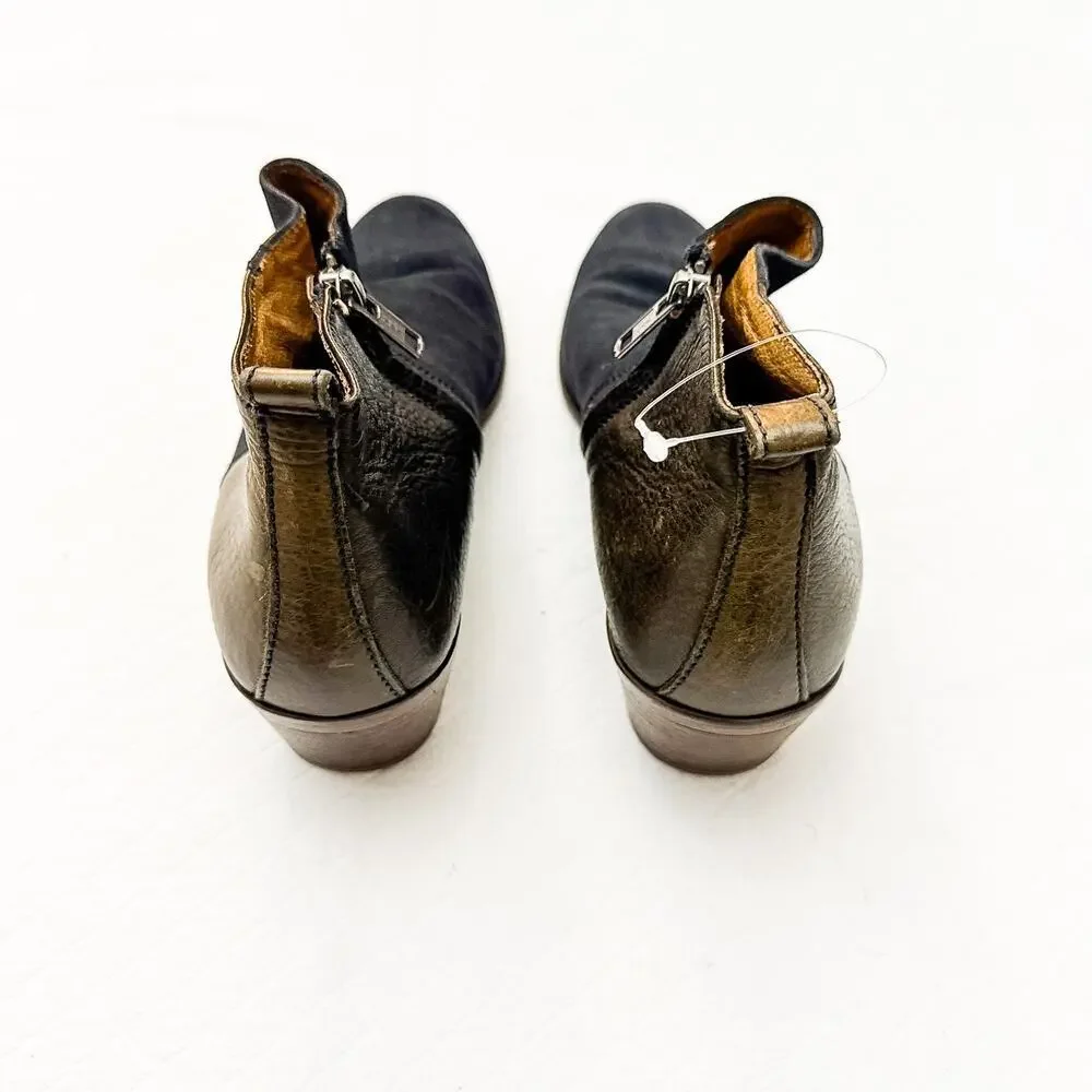 Madewell Charley Black Suede Leather Ankle Boot Shoes Size 8